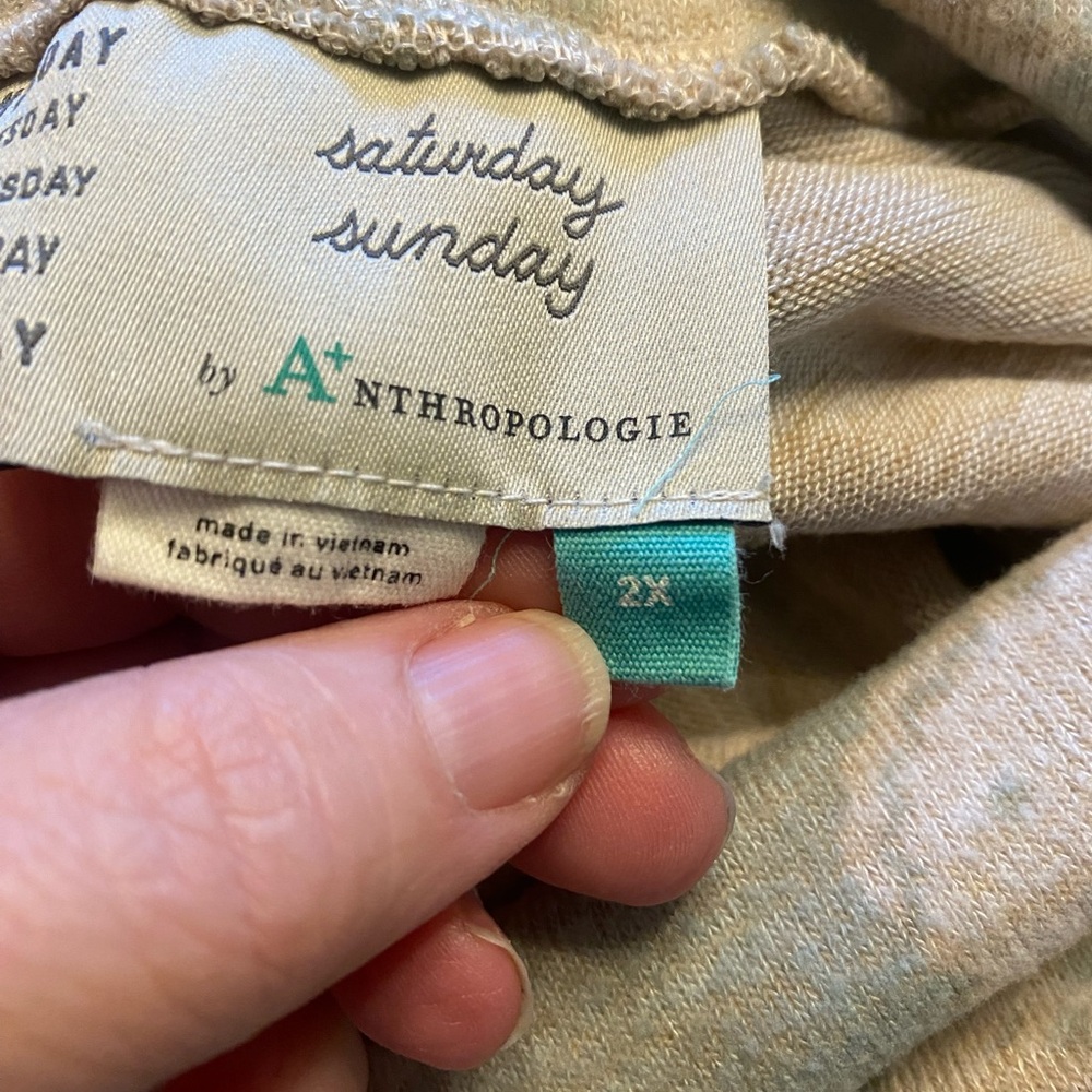 Anthropologie Saturday Sunday Green Floral Sweater Dress - Picture 7 of 9